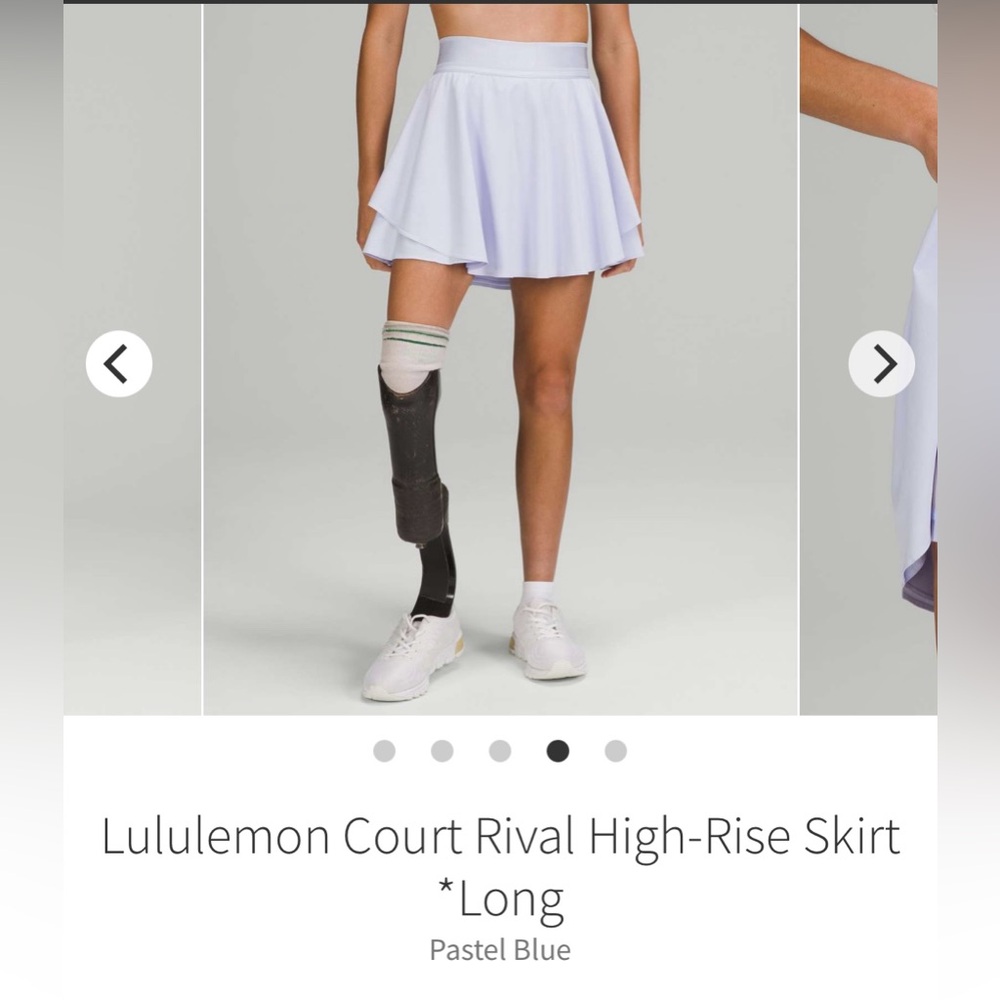 NWT Lululemon Court Rival High-Rise Skirt *Long Pastel Blue sz 10